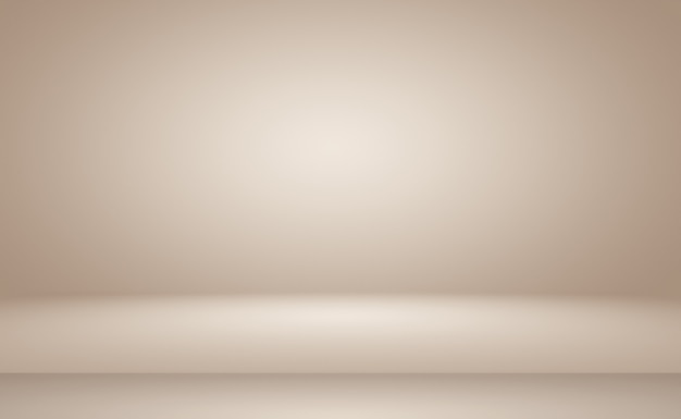 Абстрактный гладкий коричневый фон стены с плавным кругом градиентного цвета