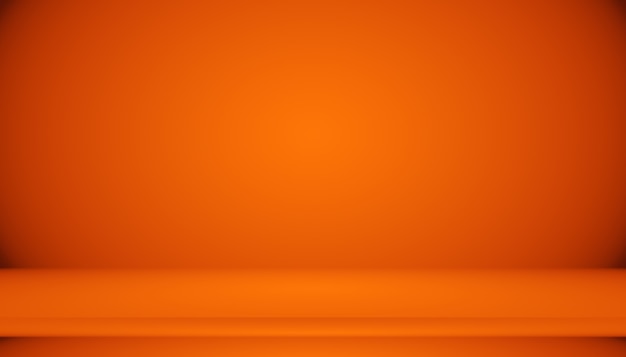 抽象的な滑らかなオレンジ色の背景レイアウトデザイン、スタジオ、部屋、Webテンプレート、滑らかな円のグラデーションカラーのビジネスレポート。