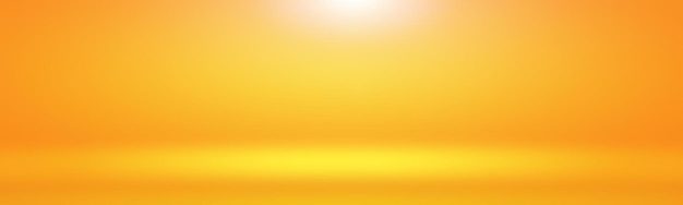 Abstract solid of shining yellow gradient studio wall room background