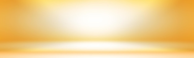 Free photo abstract solid of shining yellow gradient studio wall room background