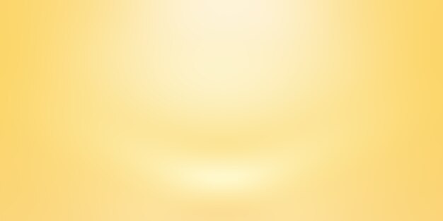 Abstract solid of shining yellow gradient studio wall room background.