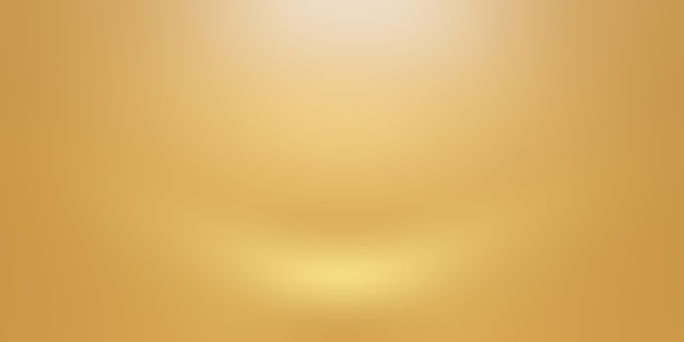 Free photo abstract solid of shining yellow gradient studio wall room background.