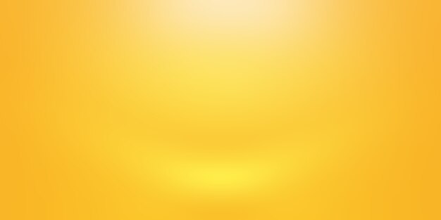 Abstract solid of shining yellow gradient studio wall room background.