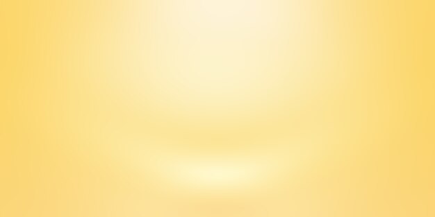 Abstract solid of shining yellow gradient studio wall room background.