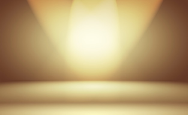 Abstract solid of shining yellow gradient studio wall room background.