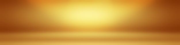 Abstract solid of shining yellow gradient studio wall room background.