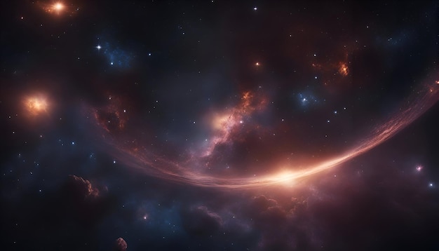 Fondo spaziale astratto con stelle e galassie nebulose elementi di questa immagine forniti dalla nasa