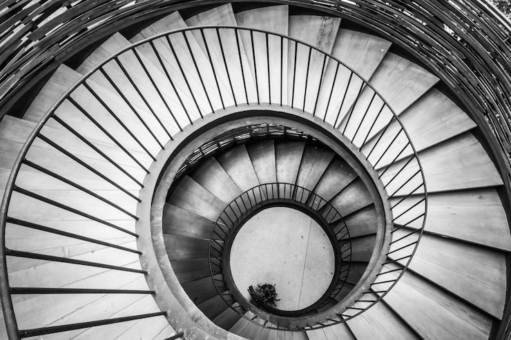 Free Photo abstract staircase stairs interior building