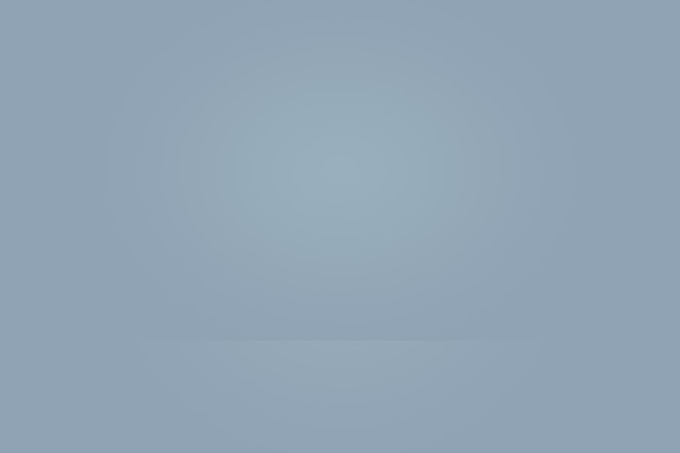 Abstract studio background texture of light blue and gray gradient wall, flat floor. for product.