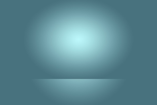 Abstract studio background texture of light blue and gray gradient wall, flat floor. for product.