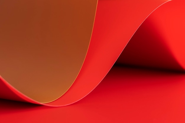 赤い紙の抽象的な渦巻き