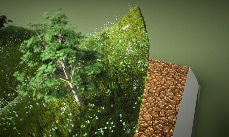 Free Photo abstract trees and ground in book close-up