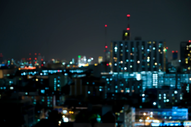 무료 Photo 추상 도시 밤 빛 bokeh, defocused 배경