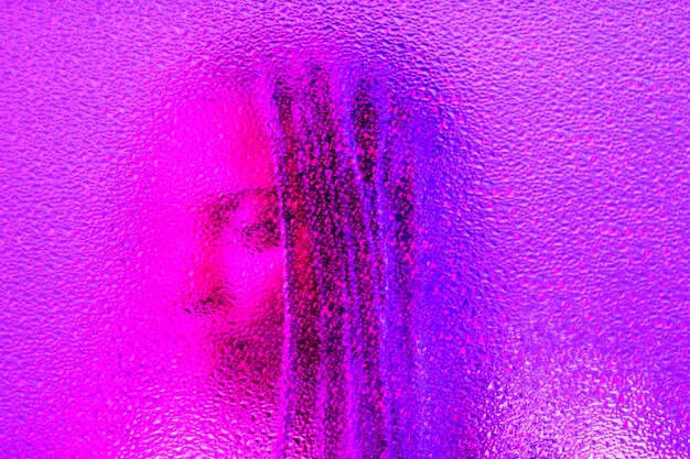 Abstract vaporwave portrait of woman