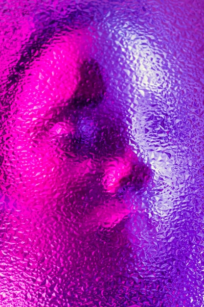 Abstract vaporwave portrait of woman