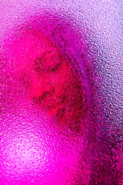 抽象的な女性の蒸気波の肖像画