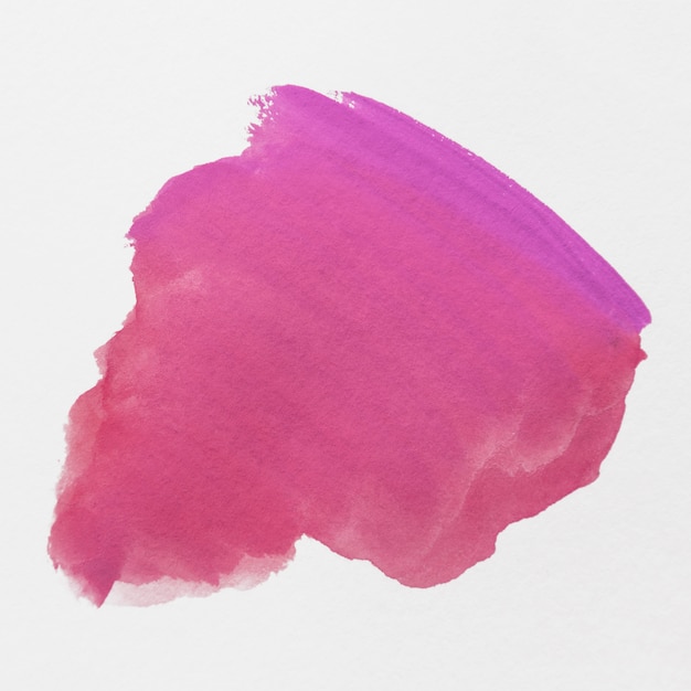 Abstract watercolor brushstroke on white backdrop