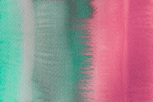 Abstract watercolor green and pink background