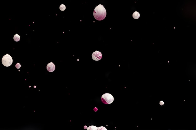 Бесплатное фото Абстрактные белые акриловые шарики в воде