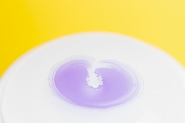 Free photo abstract white foam with purple circle