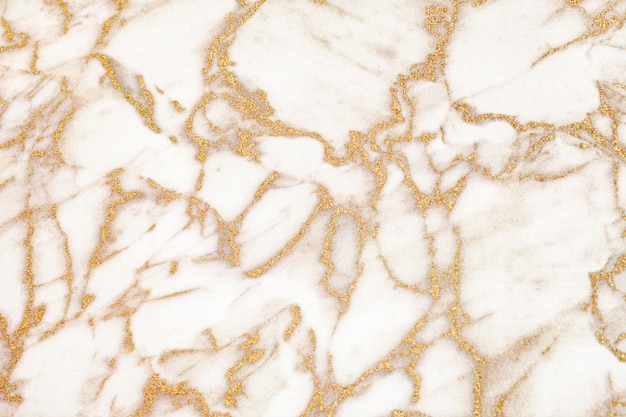 Abstract white and gold marble textured background