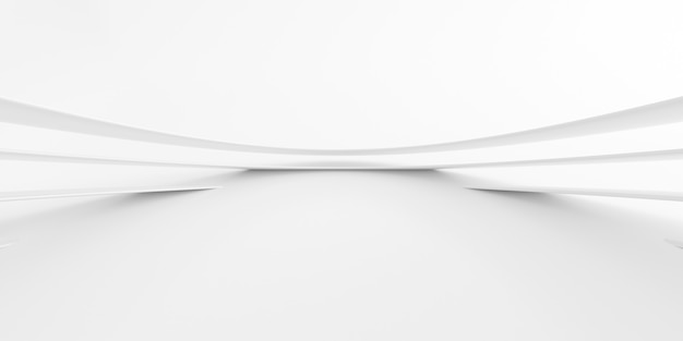 Abstract of white lines background, minimal dynamic shape, 3d rendering.