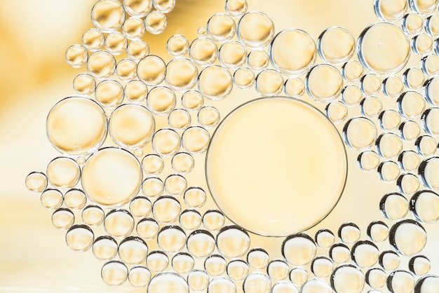 Abstract yellow bubbles texture