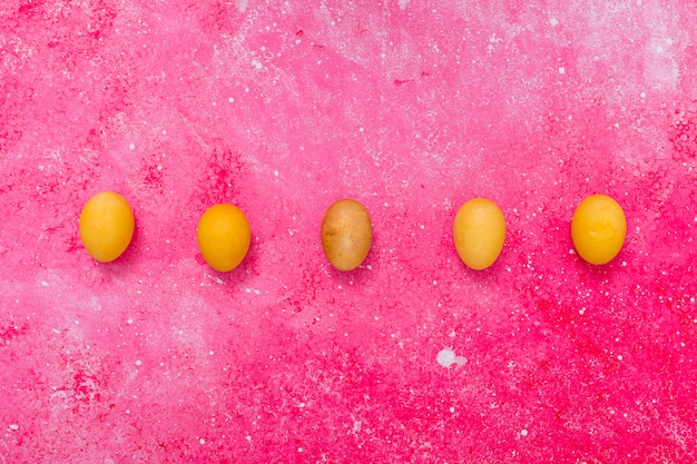 Free photo abstract yellow eggs