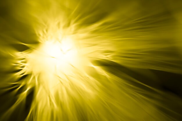 Abstract yellow flower by optical fibers