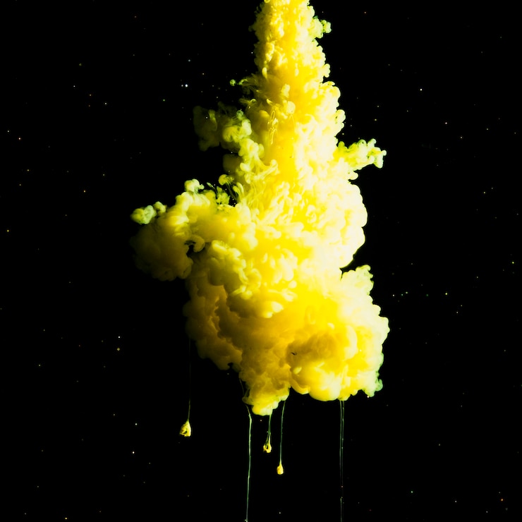 Free Photo abstract yellow fog in darkness