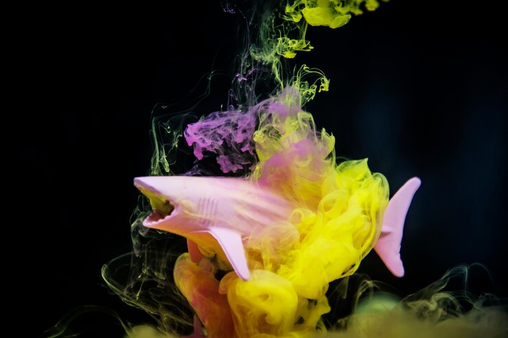 Free Photo acryllic color dissolving in water