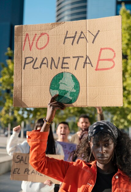 Activists protesting for environment