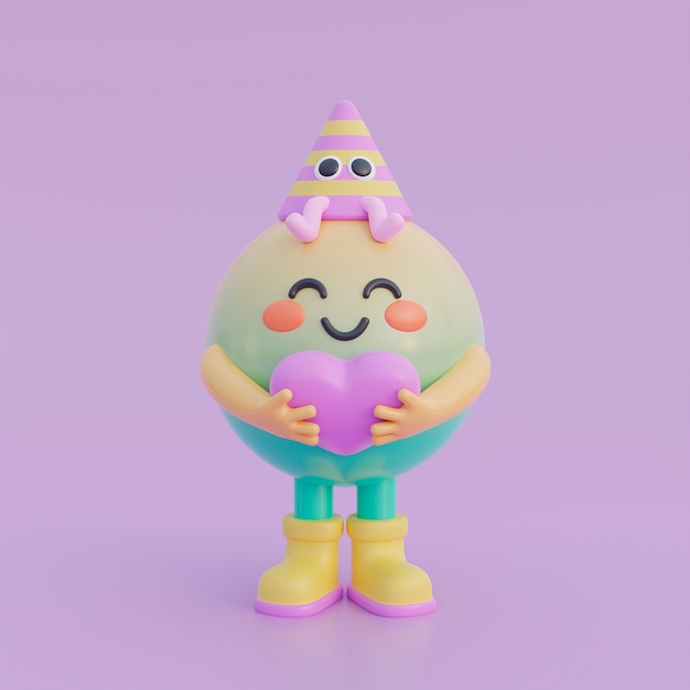 Foto gratuita adorabile personaggio 3d per bambini