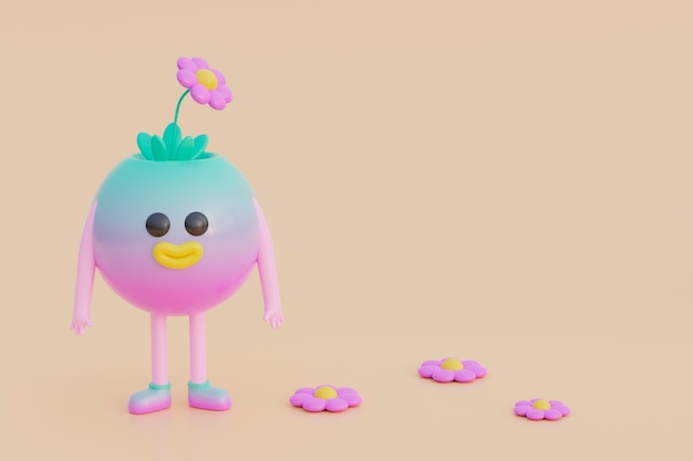 Adorable 3d character for children