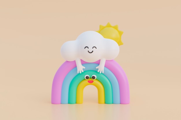 Foto gratuita adorabile personaggio 3d per bambini