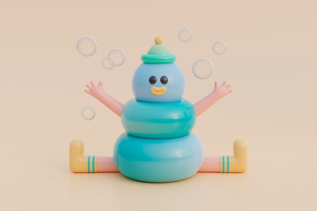 Adorable 3d character for children