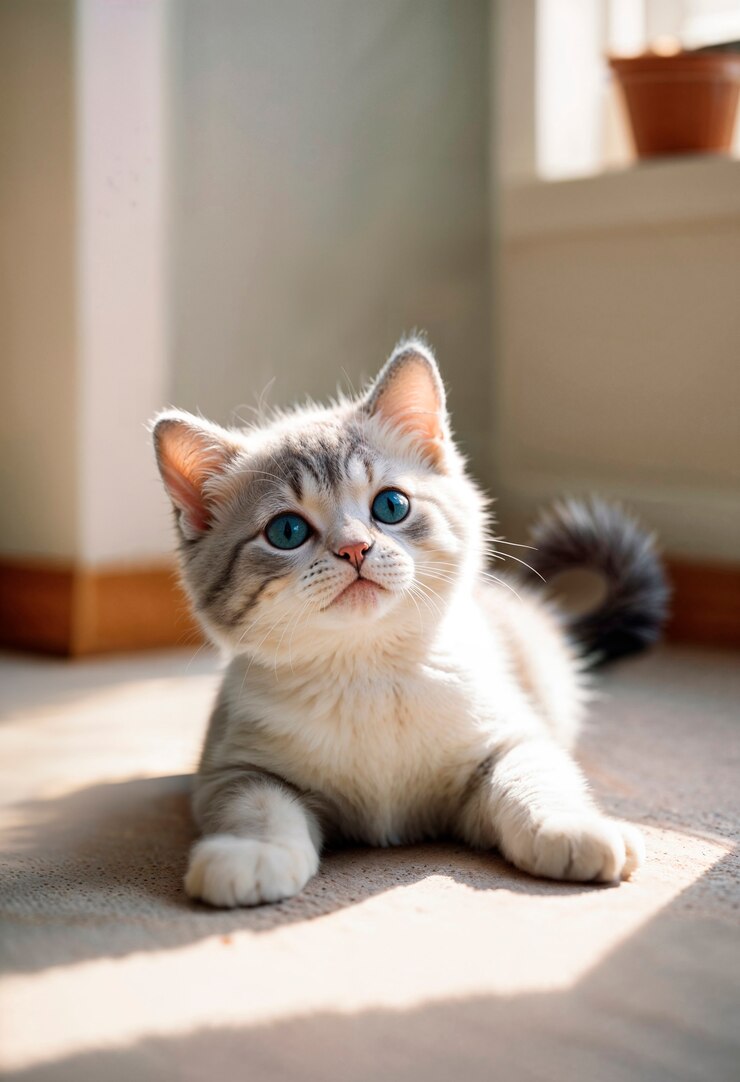 Free Photo adorable cat lifestyle