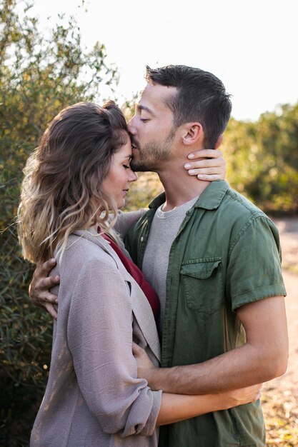 Adorable couple spending time together on valentine's day