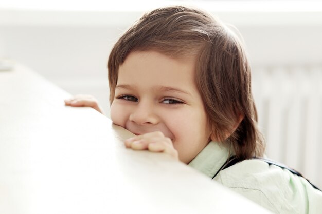 Adorable kid laughing