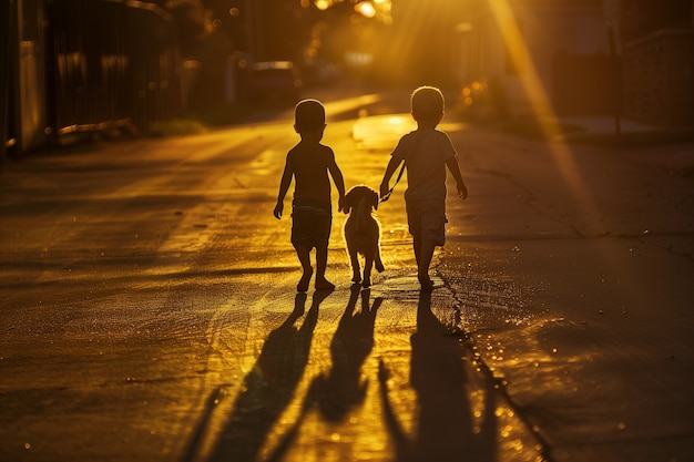 Foto gratuita un bambino adorabile che gioca con le ombre.