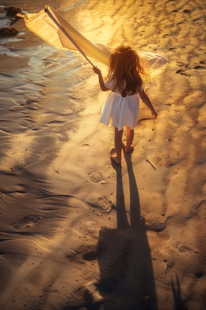 Foto gratuita un bambino adorabile che gioca con le ombre.