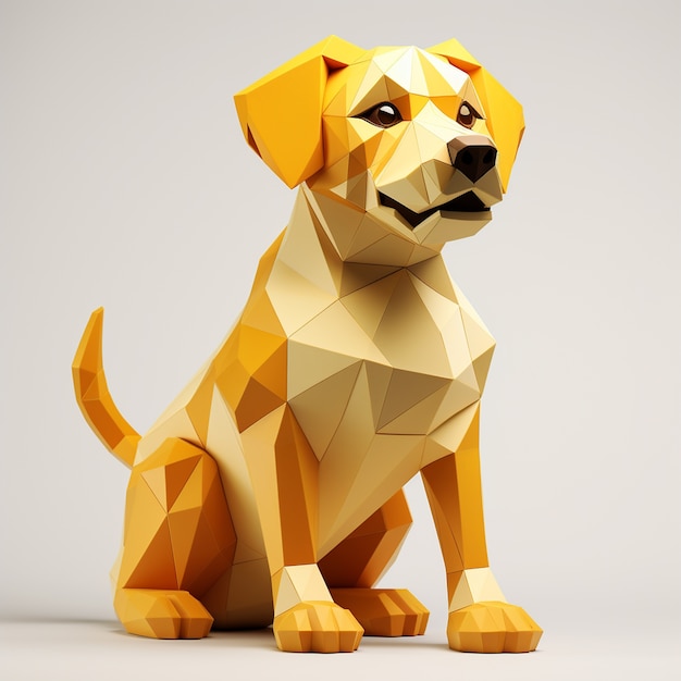 Бесплатное фото Очаровательная собака-лабрадор в студии