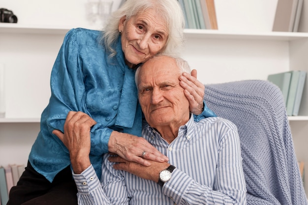 Adorable mature couple in love