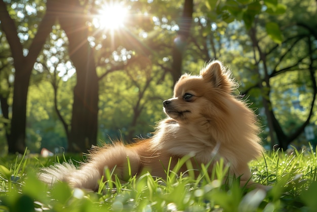 Free photo adorable portrait of pomeranian dog
