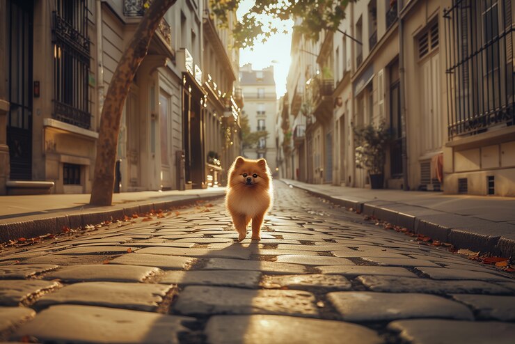 Free Photo adorable portrait of pomeranian dog
