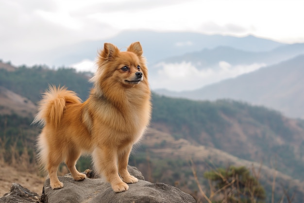 Free photo adorable portrait of pomeranian dog