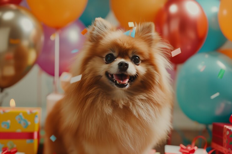 Free Photo adorable portrait of pomeranian dog