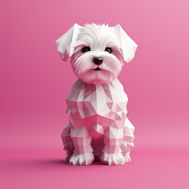 Adorable schnauzer dog in studio