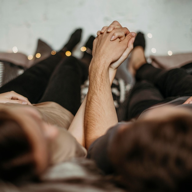 Adorable young couple in love