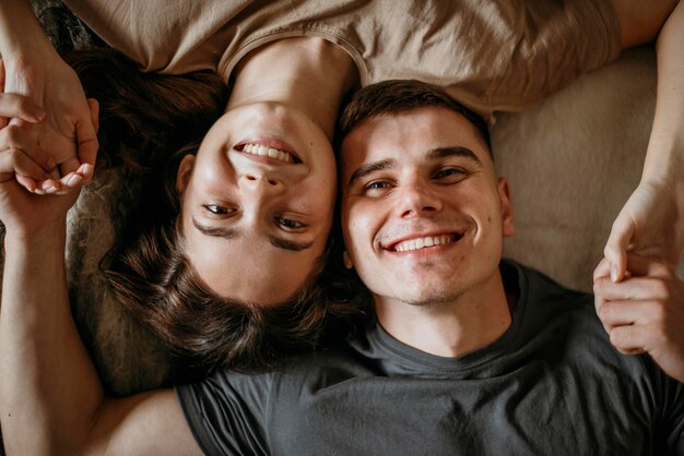 Adorable young couple in love